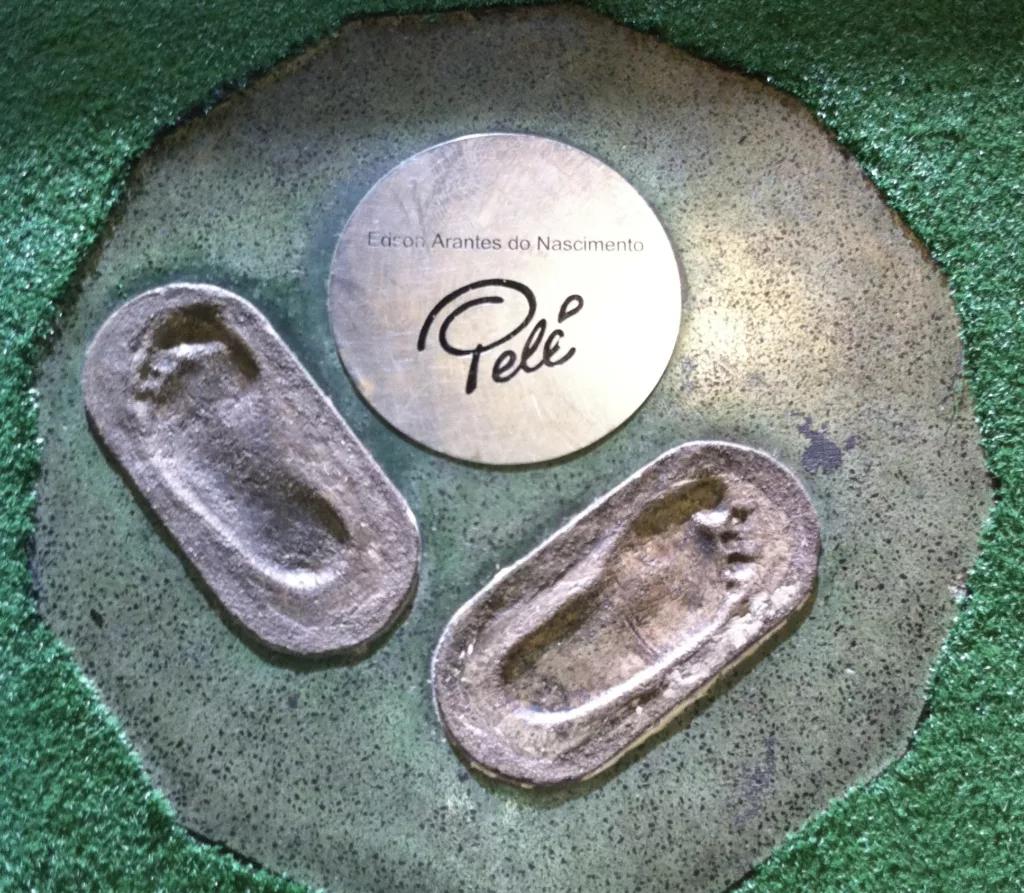 Pele footprint Maracana Hall of Fame 