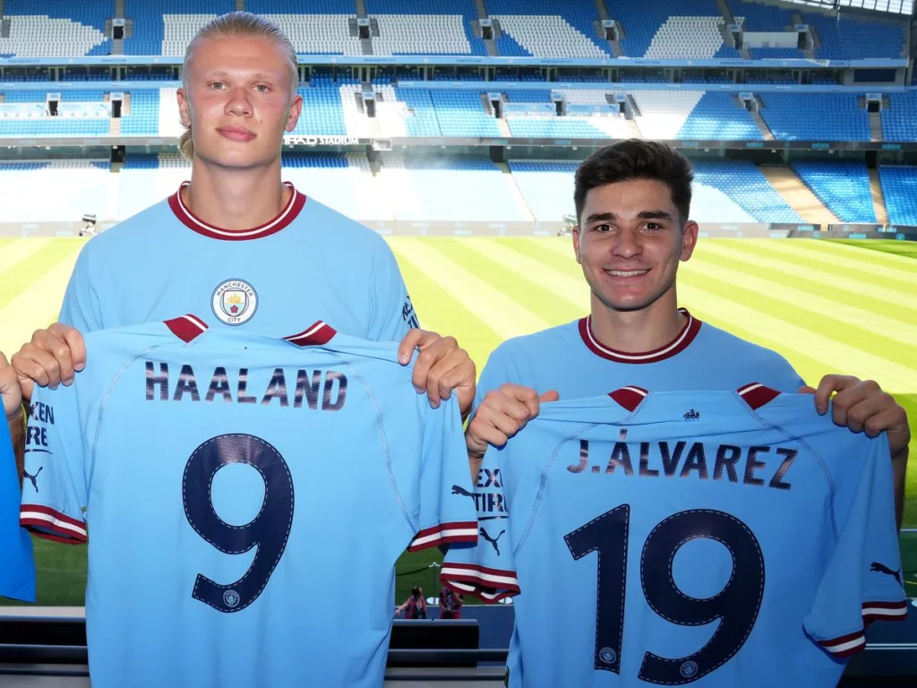 Haaland Alvarez Manchestery City FC