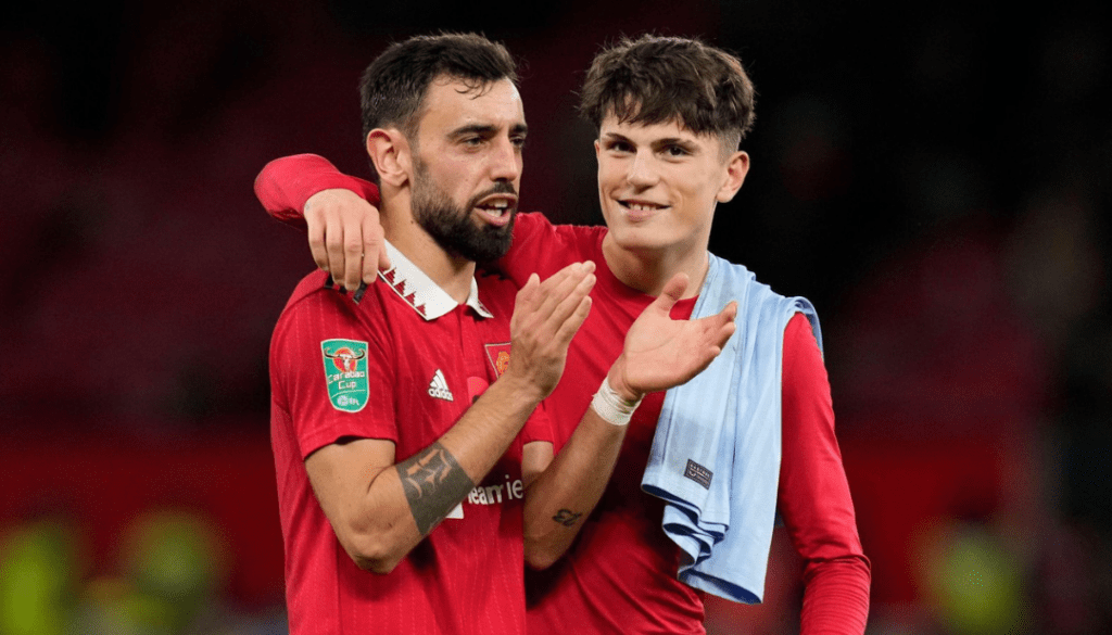 The 'next Cristiano Ronaldo' with Man United captain Bruno Fernandes