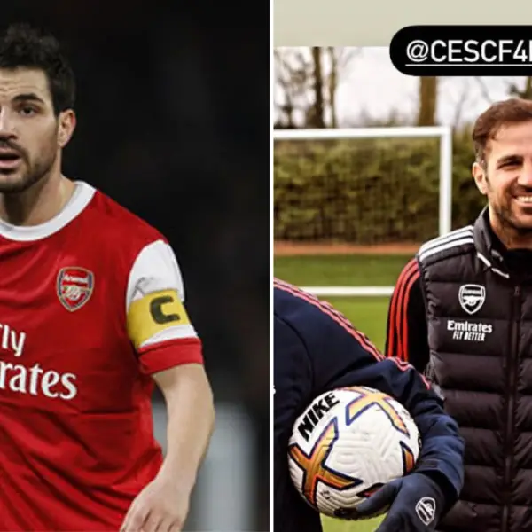 Cesc Fabregas RETURNS to Arsenal and is REUNITED with former teammate