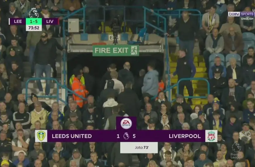 Leeds United fans LEAVE Elland Road early, they can’t take anymore
