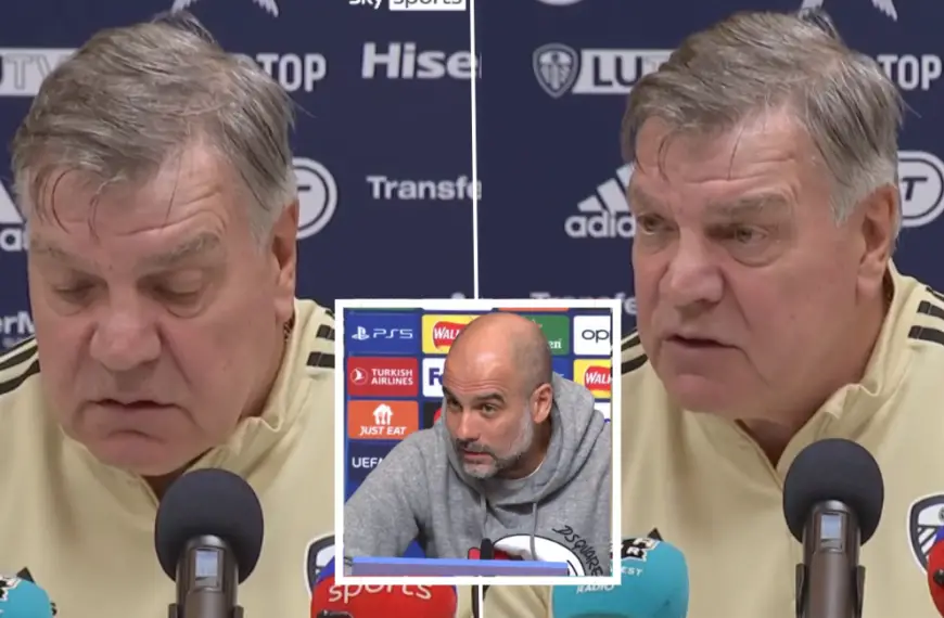 Sam Allardyce claims he is ‘just as good’ as Pep Guardiola in first Leeds press conference
