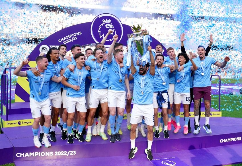 Man City 2022/2023 Premier League champions 