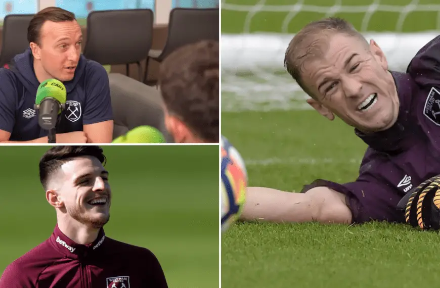 Joe Hart chased and ‘beat up’ Declan Rice in training according to Mark Noble