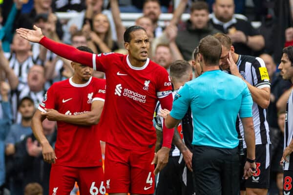 Liverpool Virgil van Dijk red card vs Newcastle 