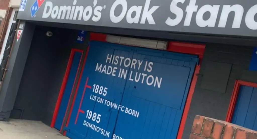 Domino's Pizza Luton Town Oak Stand Kenilworth Road