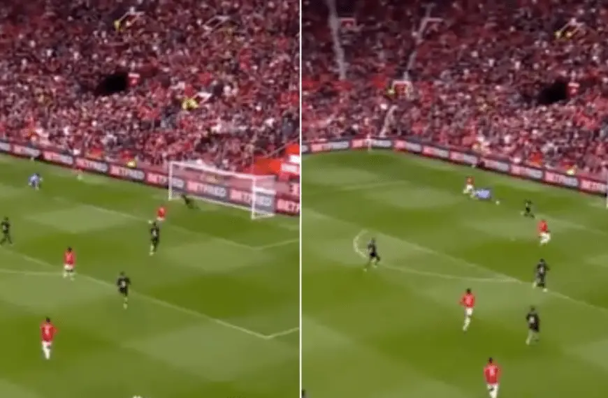 Mason Mount misses an open goal at Old Trafford