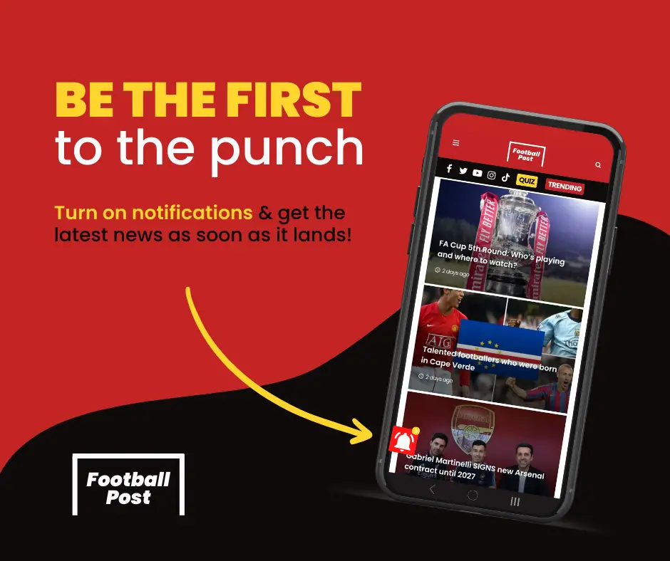 Want to be the first to get all football news, games & videos? Turn on notifications to get to the punch first! 