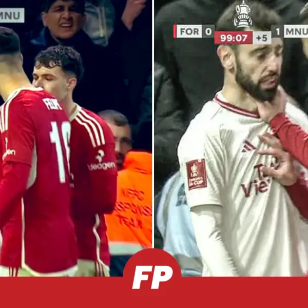 Felipe grabs Bruno Fernandes by the neck and escapes red card