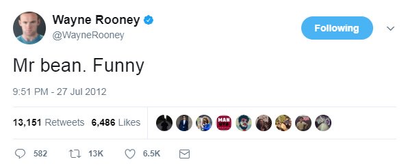 Wayne Rooney on Twitter.