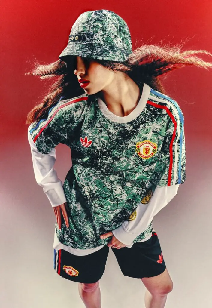 The Stone Roses and Manchester United jersey being worn