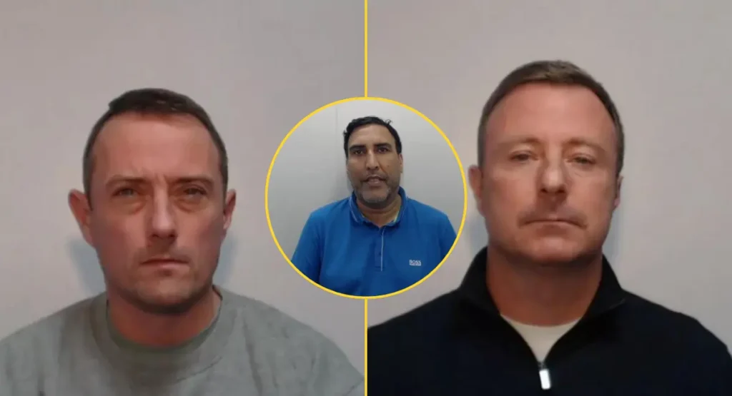 Jamie Cassidy, former Liverpool star, alongside his brother Jonathan and business partner in their drug empire, Nasar Ahmed.