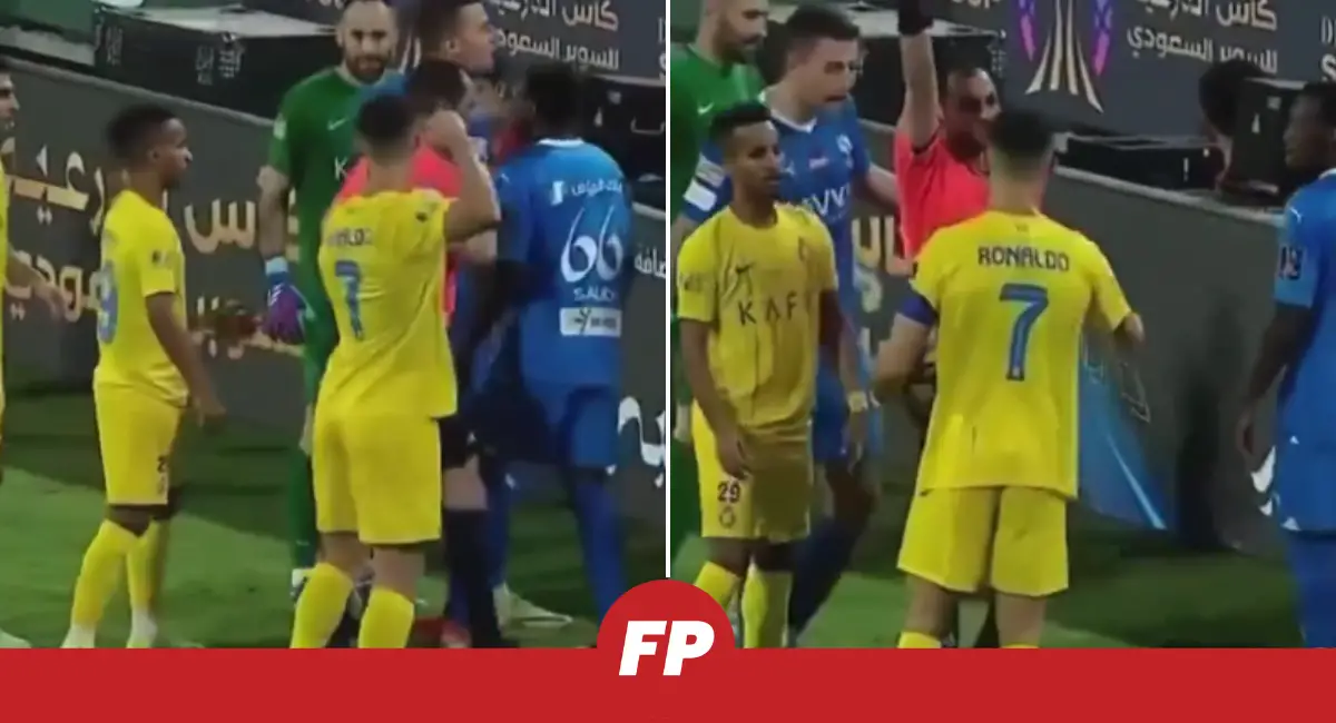 Cristiano Ronaldo REFRAINS from punching referee after receiving RED CARD