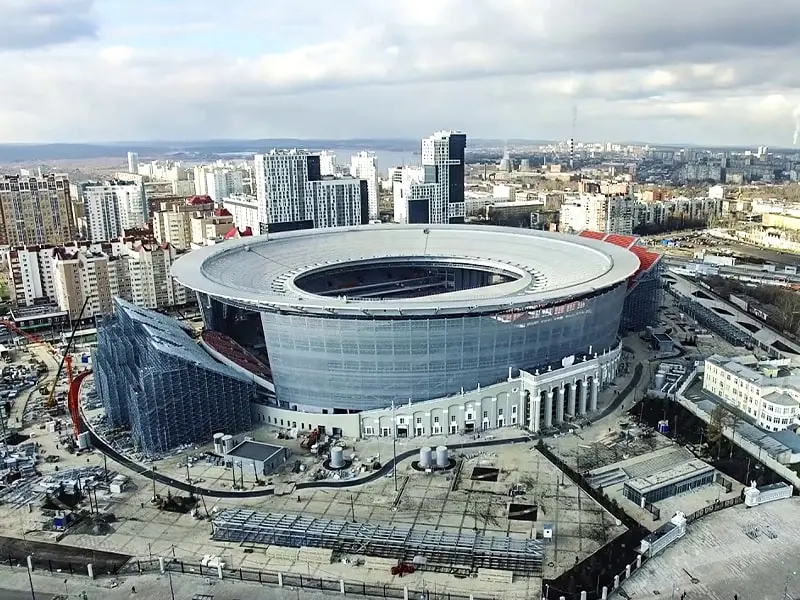 The Ekaterinburg Arena was set to be one of the 12 venues used at the 2018 FIFA World Cup of Russia but was short on seating capacity by 18,000.