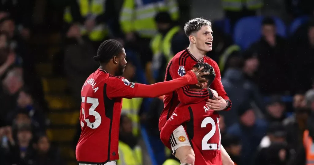 Man United began to take control of the game against Chelsea after Alejandro Garnacho struck back following a Moises Caicedo mistake.