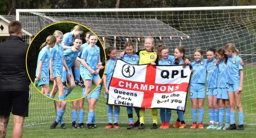 Queens Park Ladies all-girls under 12s football team remained unbeaten for their entire 2023/2024 season. 