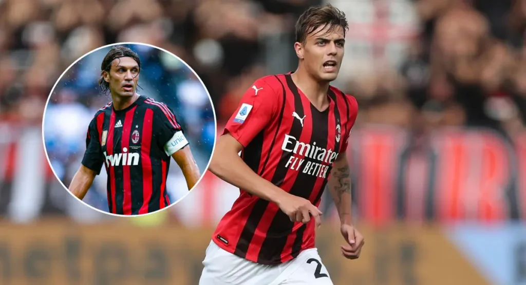 Daniel Maldini is following the footsteps of his famous footballing father Paolo Maldini, playing for AC Milan. 