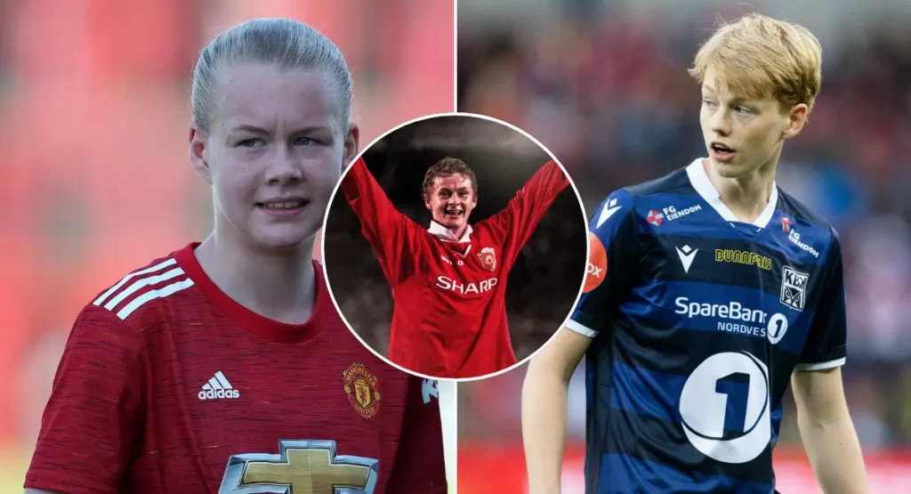footballers kids Noah and Karen Solksjaer are following in their father's footsteps wit professional careers of their own.