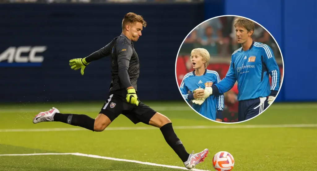 Edwin van der Sar's son is a professional goalkeeper like his father was. 